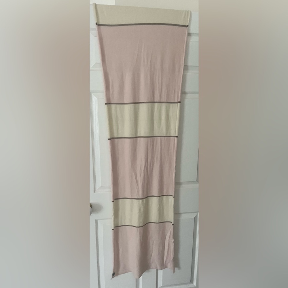 Portolano Pink and Cream Scarf
